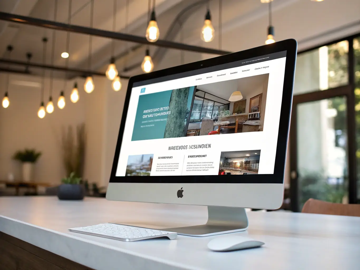 A sleek, modern website mockup showcasing vibrant visuals and intuitive layout, representing Loewe Digital's design services.